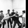 New York City Ballet rehearsal of "Brahms-Schoenberg Quartet " with George Balanchine and John Prinz, choreography by George Balanchine (New York)