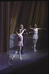 New York City Ballet production of "Rondo" with (L-R) Stephanie Saland, Jerome Robbins and Kyra Nichols, choreography by Jerome Robbins (New York)