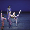 New York City Ballet production of "Suite from Histoire du Soldat" with Kipling Houston, Heather Watts and Jock Soto (rear), choreography by Peter Martins (New York)