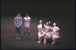 New York City Ballet production of "Ives, Songs" with Michael Byars and Tom Gold, Margaret Tracey, Katrina Killian and Stacy Caddell, choreography by Jerome Robbins (New York)