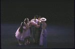 New York City Ballet production of "Ives, Songs" with Otto Neubert holding baby, choreography by Jerome Robbins (New York)