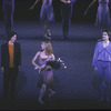 New York City Ballet production of "Tanzspiel" with composer Ellen Taaffe Zwilich taking a bow with Kyra Nichols and Lindsay Fischer, choreography by Peter Martins (New York)