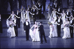 New York City Ballet production of "Vienna Waltzes" with Suzanne Farrell taking a bow with Adam Luders and dancers (at her final performance), choreography by George Balanchine (New York)