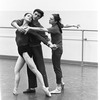 New York City Ballet rehearsal for "Jeux" with Melissa Hayden, Edward Villella and Allegra Kent, choreography by John Taras (New York)