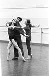 New York City Ballet rehearsal for "Jeux" with Melissa Hayden, Edward Villella and Allegra Kent, choreography by John Taras (New York)