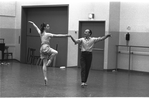 New York City Ballet rehearsal of "Swan Lake" with George Balanchine and Suzanne Farrell, choreography by George Balanchine (New York)