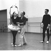 New York City Ballet rehearsal of "Swan Lake" with George Balanchine, Suzanne Farrell and Jacques d'Amboise, choreography by George Balanchine (New York)