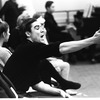 New York City Ballet rehearsal of "Prologue"; seated are George Balanchine and Jacques d'Amboise, choreography by Jacques d'Amboise (New York)
