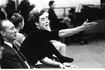 New York City Ballet rehearsal of "Prologue"; seated are George Balanchine and Jacques d'Amboise, choreography by Jacques d'Amboise (New York)