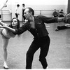 New York City Ballet rehearsal of "Metastaseis and Pithoprakta" with Suzanne Farrell and George Balanchine, choreography by George Balanchine (New York)