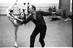 New York City Ballet rehearsal of "Metastaseis and Pithoprakta" with Suzanne Farrell and George Balanchine, choreography by George Balanchine (New York)