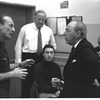 New York City Ballet rehearsal of "Slaughter on Tenth Avenue" with George Balanchine and Richard Rodgers with conductor Robert Irving, pianist Gordon Boelzner and arranger Hershy Kay, choreography by George Balanchine (New York)