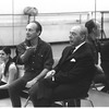 New York City Ballet rehearsal of "Slaughter on Tenth Avenue" with George Balanchine and Richard Rodgers, choreography by George Balanchine (New York)