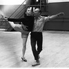 New York City Ballet rehearsal of "Slaughter on Tenth Avenue" with George Balanchine and Suzanne Farrell, choreography by George Balanchine (New York)