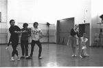New York City Ballet rehearsal of "Dances at a Gathering" with John Prinz, Edward Villella, Anthony Blum, Sara Leland and Patricia McBride, choreography by Jerome Robbins (New York)