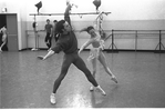 New York City Ballet rehearsal of "Dances at a Gathering" with John Prinz and Allegra Kent, choreography by Jerome Robbins (New York)