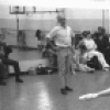 New York City Ballet rehearsal of "Dances at a Gathering" with Jerome Robbins, Patricia McBride and Anthony Blum, choreography by Jerome Robbins (New York)