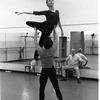 New York City Ballet rehearsal of "Dances at a Gathering" with John Clifford and Allegra Kent, Jerome Robbins seated, choreography by Jerome Robbins (New York)