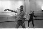 New York City Ballet rehearsal of "Dances at a Gathering" with Allegra Kent and Jerome Robbins, choreography by Jerome Robbins (New York)