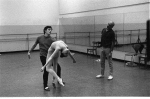 New York City Ballet rehearsal of "Dances at a Gathering" with Edward Villella, Patricia McBride and Jerome Robbins, choreography by Jerome Robbins (New York)