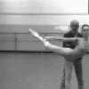 New York City Ballet rehearsal of "Dances at a Gathering" with Edward Villella, Patricia McBride and Jerome Robbins, choreography by Jerome Robbins (New York)