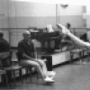 New York City Ballet rehearsal of "Dances at a Gathering" with Edward Villella, Patricia McBride and Jerome Robbins, choreography by Jerome Robbins (New York)
