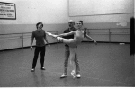 New York City Ballet rehearsal of "Dances at a Gathering" with Edward Villella, Patricia McBride and Jerome Robbins, choreography by Jerome Robbins (New York)