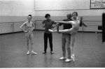 New York City Ballet rehearsal of "Dances at a Gathering" with Patricia McBride, Edward Villella, Jerome Robbins and Gelsey Kirkland, choreography by Jerome Robbins (New York)