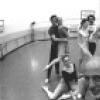 NYCB rehearsal of "Dances at a Gathering" with (C) choreographer Jerome Robbins, (L-R on floor) dancers Sara Leland & Kay Mazzo, (top L-R) Bruce Welles, Violette Verdy, Patricia McBride & Anthony Blum, John Prinz, Edward Villella & Robert Maiorano (New York)