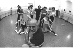 NYCB rehearsal of "Dances at a Gathering" with (C) choreographer Jerome Robbins, (L-R on floor) dancers Sara Leland & Kay Mazzo, (top L-R) Bruce Welles, Violette Verdy, Patricia McBride & Anthony Blum, John Prinz, Edward Villella & Robert Maiorano (New York)