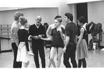 New York City Ballet rehearsal of "In the Night" with Jerome Robbins with dancers including Sara Leland, Anthony Blum and Kay Mazzo, choreography by Jerome Robbins (New York)