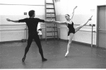 New York City Ballet rehearsal of "Who Cares?" with Jacques d'Amboise and Patricia McBride, choreography by George Balanchine (New York)