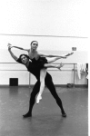 New York City Ballet rehearsal of "Who Cares?" with Patricia McBride and Jacques d'Amboise, choreography by George Balanchine (New York)