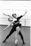 New York City Ballet rehearsal of "Who Cares?" with Patricia McBride and Jacques d'Amboise, choreography by George Balanchine (New York)