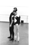 New York City Ballet rehearsal of "Who Cares?" with Patricia McBride and Jacques d'Amboise, choreography by George Balanchine (New York)