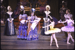 New York City Ballet "Sleeping Beauty"; Court scene in Act I as the King and Queen show baby to guests, choreography by Peter Martins (New York)