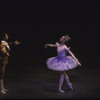 New York City Ballet "Sleeping Beauty"; Scene in Act I with Damian Woetzel as the Prince and Maria Calegari as the Lilac Fairy, choreography by Peter Martins (New York)