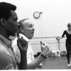 New York City Ballet rehearsal for "Concerto for Jazz Band and Orchestra" with Arthur Mitchell and George Balanchine, choreography by George Balanchine and Arthur Mitchell (New York)