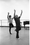 New York City Ballet rehearsal for "Watermill" with Jerome Robbins and Edward Villella, choreography by Jerome Robbins (New York)