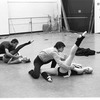 New York City Ballet rehearsal for "Watermill" with Hermes Conde, Kathleen Haigney, Edward Villella and Penelope Dudleston, choreography by Jerome Robbins (New York)