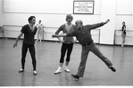New York City Ballet rehearsal for "Goldberg Variations" with Anthony Blum, Peter Martins and Jerome Robbins, choreography by Jerome Robbins (New York)