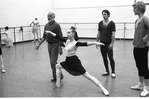 New York City Ballet rehearsal for "Goldberg Variations" with Jerome Robbins, Susan Hendl, Anthony Blum and Peter Martins, choreography by Jerome Robbins (New York)
