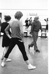 New York City Ballet rehearsal for "Goldberg Variations" with Jerome Robbins, Karin von Aroldingen and Peter Martins, choreography by Jerome Robbins (New York)