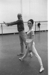 New York City Ballet rehearsal for "The Goldberg Variations" with Jerome Robbins and Patricia McBride, choreography by Jerome Robbins (New York)