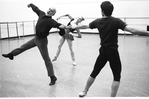 New York City Ballet rehearsal for "Goldberg Variations" with Jerome Robbins, Anthony Blum and Susan Hendl, choreography by Jerome Robbins (New York)