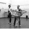 New York City Ballet rehearsal for "Violin Concerto" with George Balanchine, Karin von Aroldingen and Jean-Pierre Bonnefous, choreography by George Balanchine (New York)