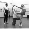 New York City Ballet rehearsal for "Violin Concerto" with George Balanchine, Karin von Aroldingen and Jean-Pierre Bonnefous, choreography by George Balanchine (New York)