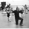 New York City Ballet rehearsal of "Choral Variations on Bach's Vom Himmel Hoch" George Balanchine and students from the School of American Ballet, choreography by George Balanchine (New York)