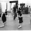 New York City Ballet rehearsal of "Choral Variations on Bach's Vom Himmel Hoch" George Balanchine and students from the School of American Ballet, choreography by George Balanchine (New York)