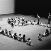 New York City Ballet rehearsal of "Circus Polka" students from the School of American Ballet in rehearsal with George Balanchine and Jerome Robbins, choreography by Jerome Robbins (New York)